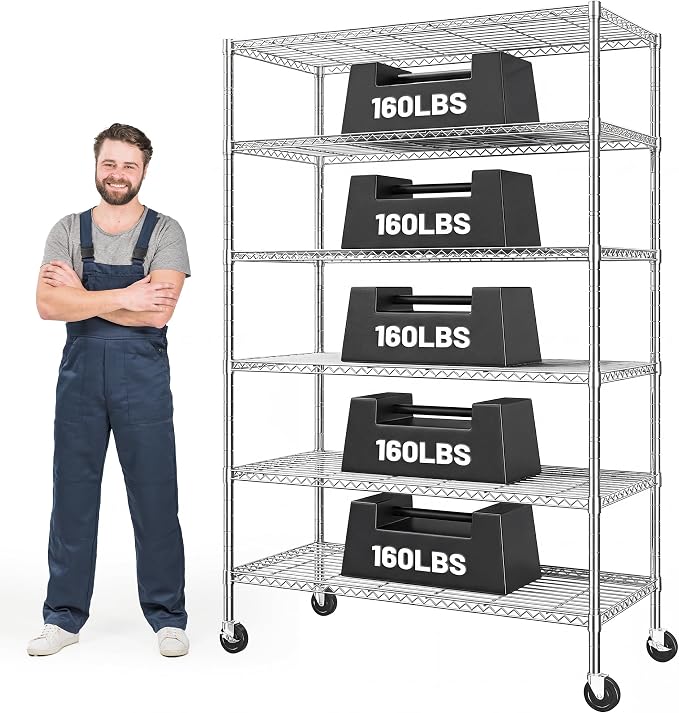 Romorgniz 6-Tier Rolling Storage Shelves - Image 5