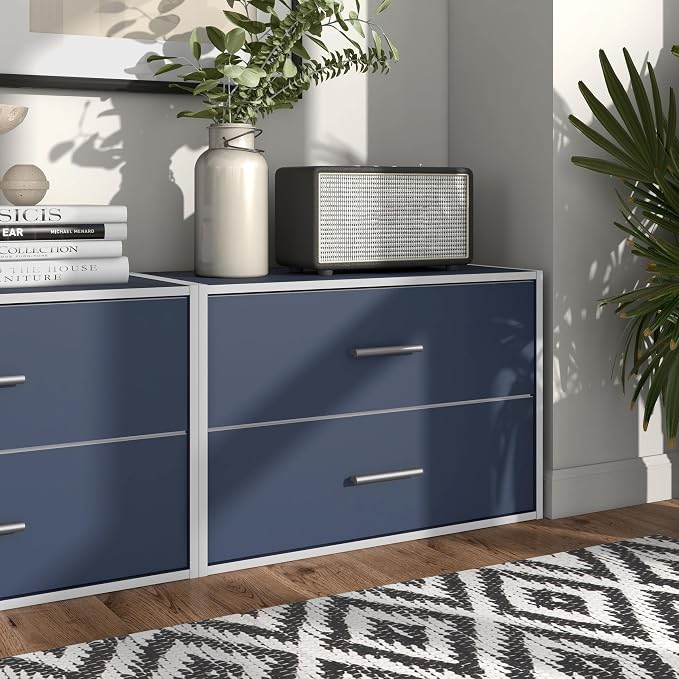 Homes: Inside + Out Apexa 2-Drawer Wooden Stackable Storage Drawers, Small Food - Image 6