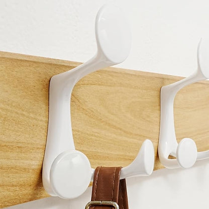 SKOLOO 24-Inch Natural Wood Coat Rack Wall Mount - Image 3