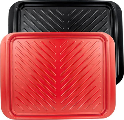 Large Grilling Prep and Serve Trays, 17.3" x 13" BBQ Platters by Ecoiou