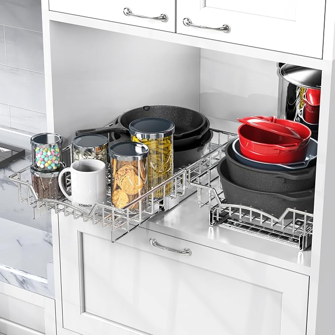 Simple Houseware Under Cabinet Pull Out Sliding Shelf Drawer, 18Dx11W | - Image 7