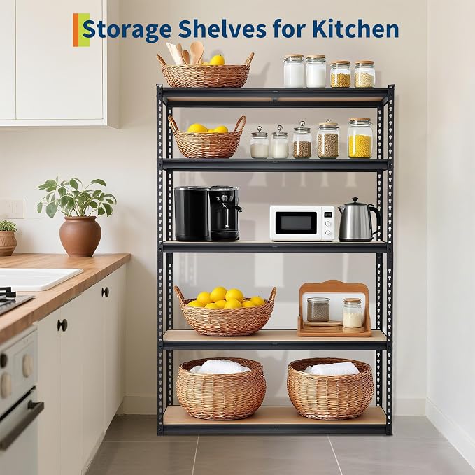 Storage Shelving Unit, 5-Tier Adjustable Metal Storage Shelves - Image 3