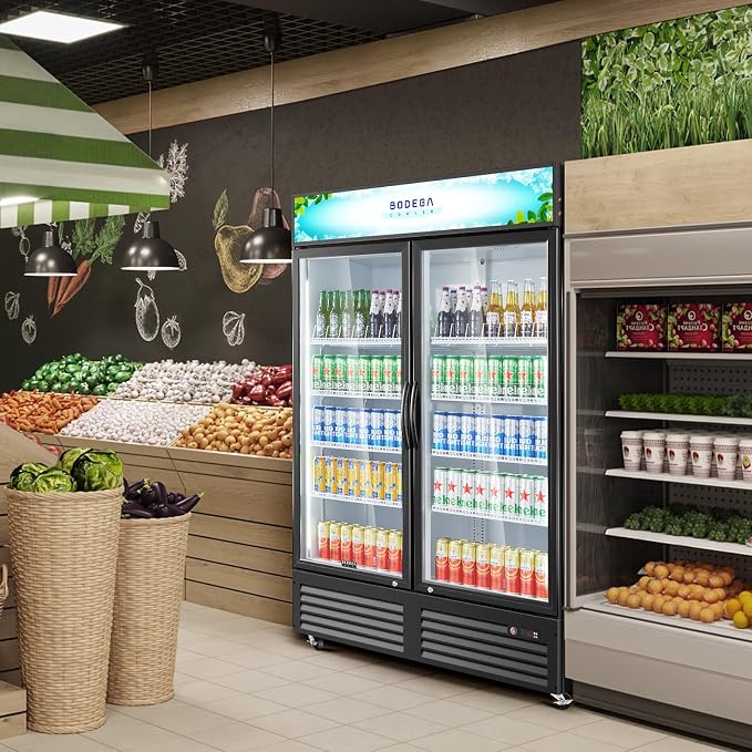 BODEGACOOLER Commercial Merchandiser Refrigerator, 2 Glass Door Commercial - Image 9