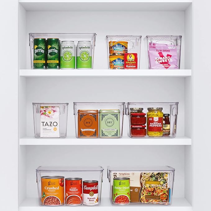 Sorbus Medium Clear Plastic Storage Bins - Image 4