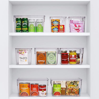 Sorbus Medium Clear Plastic Storage Bins - Image 4