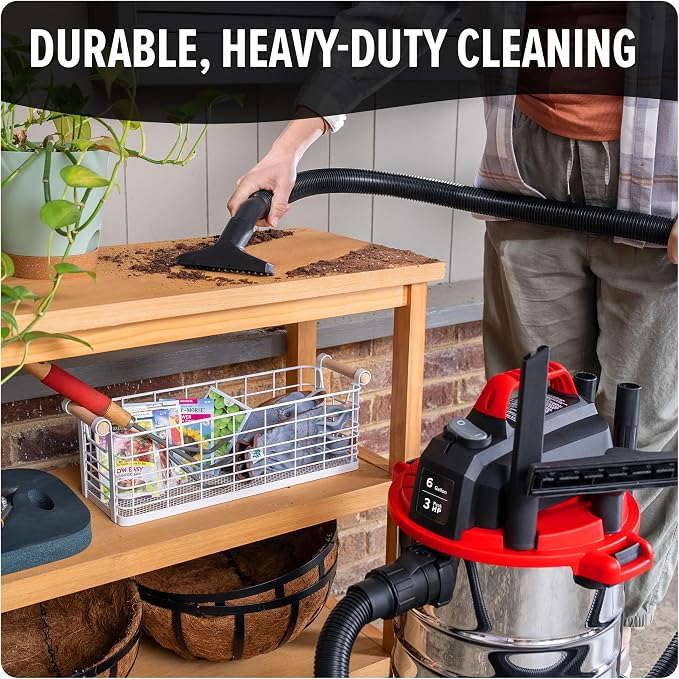 Dirt Devil 6 Gallon Corded Wet Dry Shop Vacuum, Heavy Duty Vacuum - Image 2