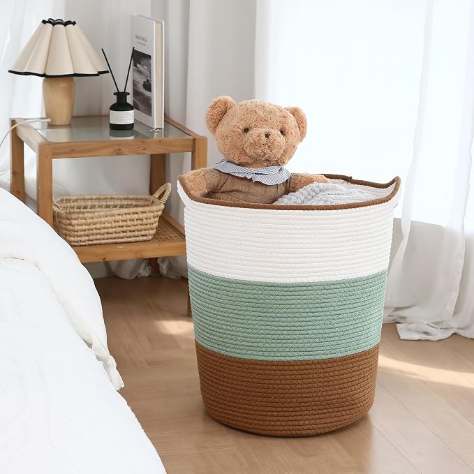 Sea Team Large Size Cotton Rope Woven Storage Basket - Image 3