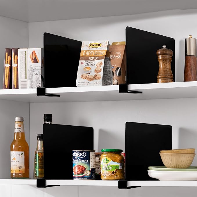 HBlife 8 Pack Black Shelf Dividers, Vertical Purse Organizer - Image 8