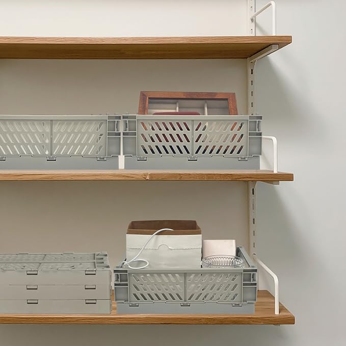 2 Pack Mini Foldable Small Plastic Baskets - Image 7