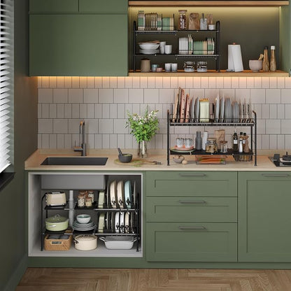 Expandable Under Sink Organizer，Pot and pan Organizer Under Cabinet | Pan Lid - Image 2