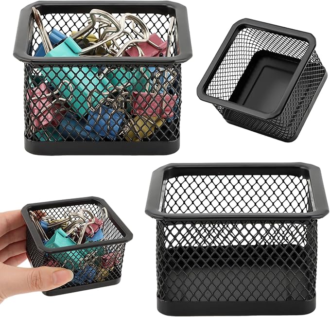 Paper Clip Holder for Desk, Paperclip Holders Mesh Paperclip Dispenser - Image 8