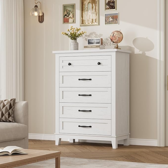 GarveeHome 5 Dresser for Bedroom, 41.3 in Tall Vertical Drawer Dresser - Image 4