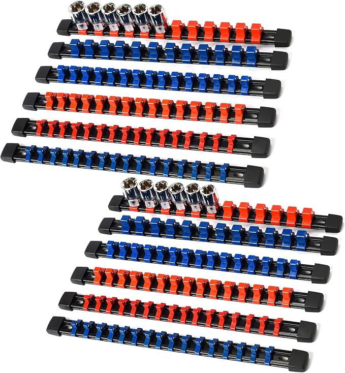 Socket Organizer Drive ABS Tools-Socket Holder, 3/8-Inch x 60 Clips, 1/2-Inch x by Reniteco