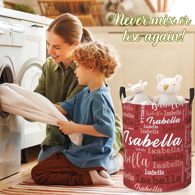 Custom Name Laundry Hamper, Personalized Laundry Baskets - Image 7