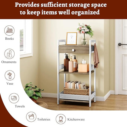FAVOOSTY 3-Tier Bathroom Ladder Shelf Floor Storage Shelf - Image 9