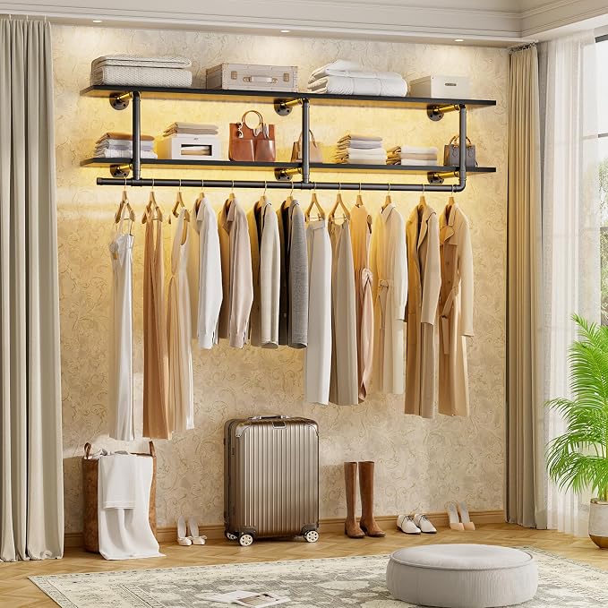 Aheaplus Industrial Pipe Clothes Rack by Aheaplus