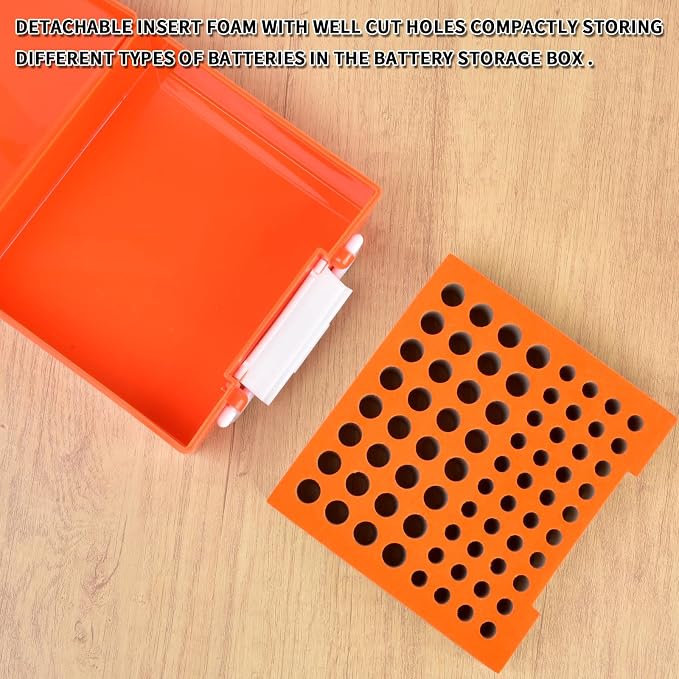 FULLCASE Battery Storage Organizer Holder Holds 72 AA AAA Batteries, Box Cases - Image 4