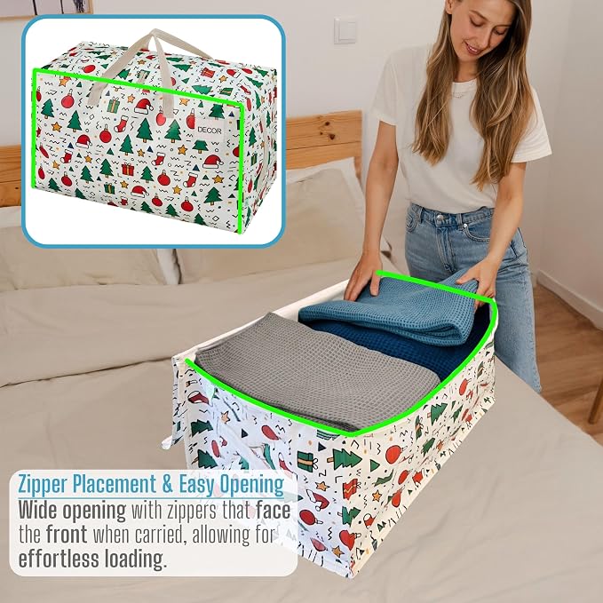 VENO 4 Pack Moving Bags and Large Christmas Decoration Storage Bins - Image 4