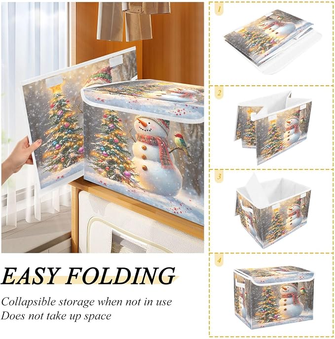 Whimsical Snowman Storage Bins - Image 4