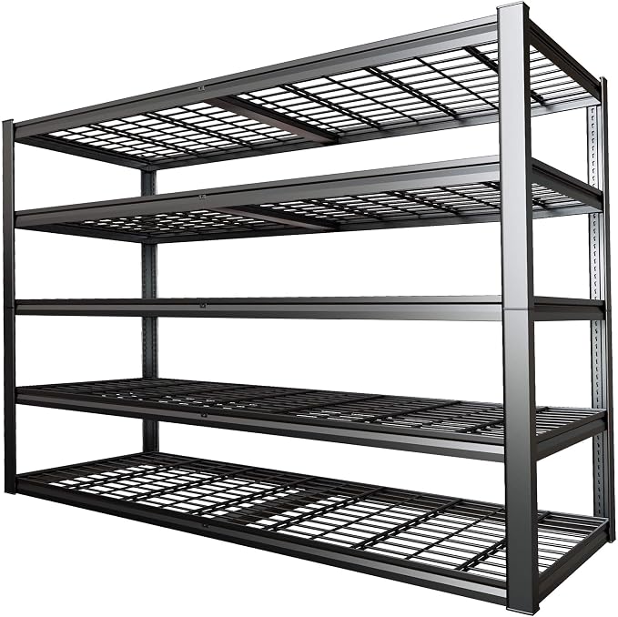 67" Wide 5-Tier Garage Shelving Unit, Heavy Duty Garage Storage Shelves by PMKES