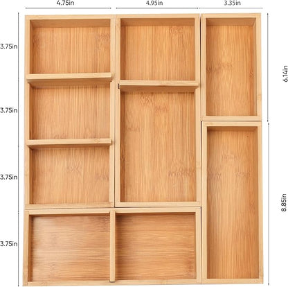 Bamboo Drawer Organizers Set - Image 7