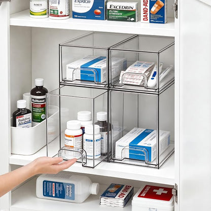 Clear Stackable Storage Drawers, Baby Bottle Organizer, Easily-Access Makeup - Image 2