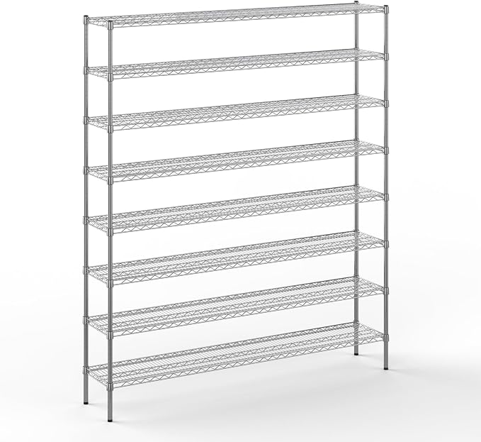14" Deep x 72" Wide x 86" Height Wire Shelving Kit | 8-Tier | NSF Commercial by Regal+Altair