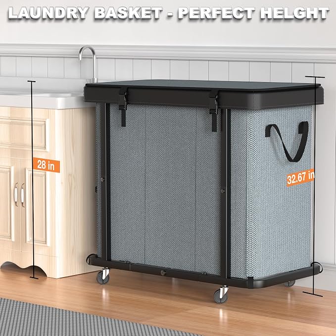 230L Large Fashion Laundry Basket - Image 5
