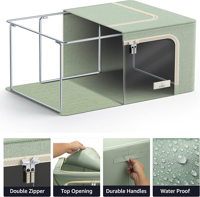 Sorbus Storage Bins with Metal Frame - Image 5