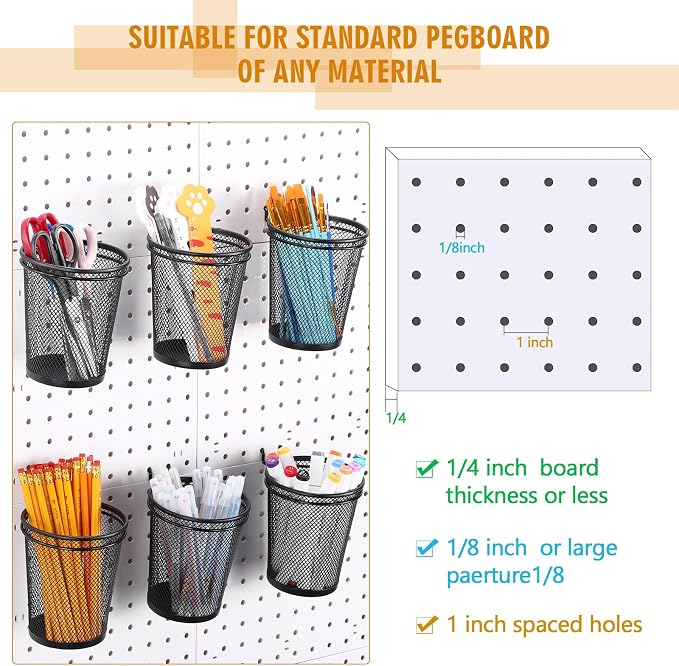 Spakon 6 Sets Pegboard Cups - Image 5