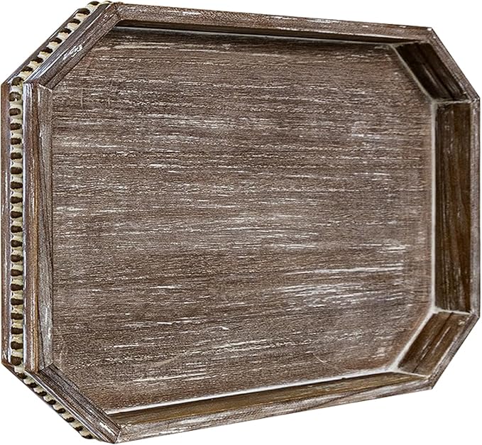 MAONAME Wood Serving Tray, Farmhouse Wooden Tray by MAONAME