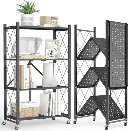 Fenbeli Foldable Shelves with Wheels by Fenbeli