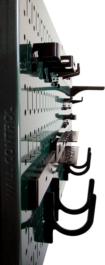 Wall Control Pegboard 16in x 32in Horizontal Green Metal Pegboard Tool Board - Image 8
