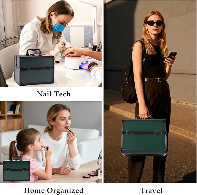 Makeup Train Case, Portable Makeup Case - Image 6