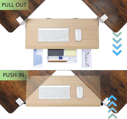ETHU Keyboard Tray Under Desk, Ergonomic Corner Keyboard Tray - Image 5