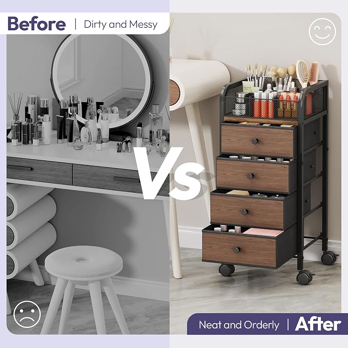 SWTYMIKI Rolling Makeup Organizer Cart - Image 9