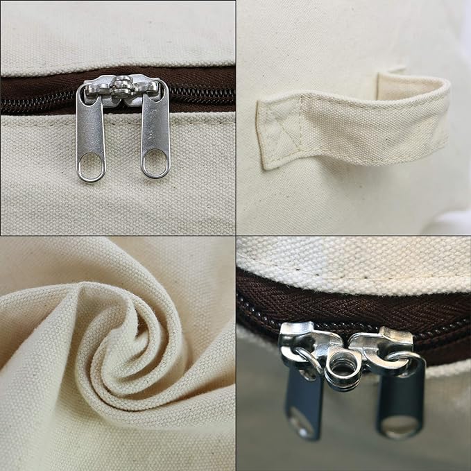 2PCS Canvas Storage Bag, 12OZ Thick Soft Breathable Closet Organizer - Image 3