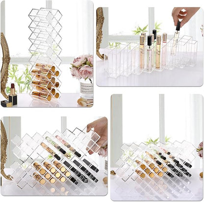 ELLDOO Rollerball Perfume Organizer, 23 Spaces Clear Acrylic Perfume Storage - Image 4