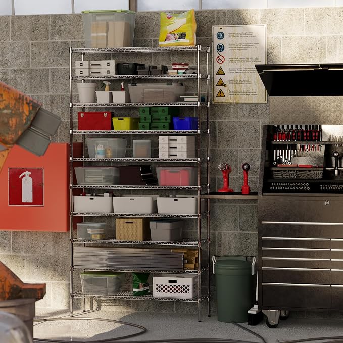 14" Deep x 48" Wide x 96" Height Wire Shelving Kit | 10-Tier | NSF Commercial - Image 5