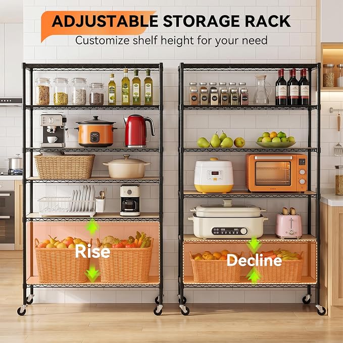 BestOffice | 6-Tier Wire Storage Shelves - Image 6