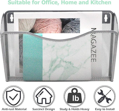 EASEPRES 6 Single Pocket Mesh Hanging File Organizer, Vertical Wall Mounted - Image 5