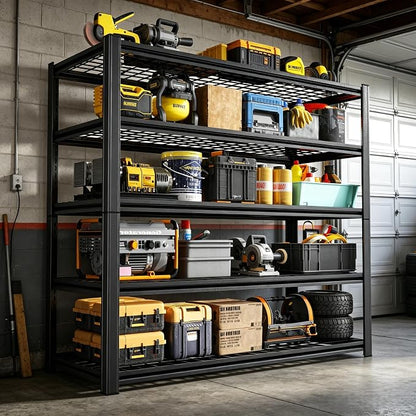 5 Tier Wire Garage Shelving Heavy Duty Storage Shelving 73" H x 36" W x 16" D - Image 7
