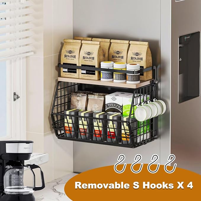 Magnetic Shelf for Fridge, Onion and Potato Spice Snacks Fruit and Vegetable - Image 5