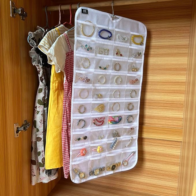 BB Brotrade Hanging Jewelry Organizer, Accessories Organizer, 80 Pocket - Image 2