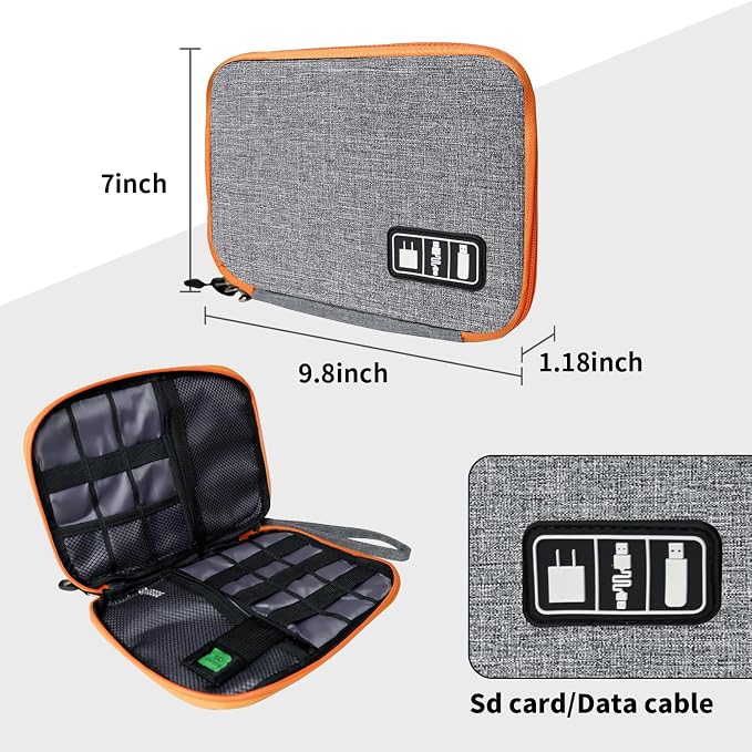 Lcsmaokin Electronics Travel Organizer, Portable Waterproof Electronic Travel - Image 4