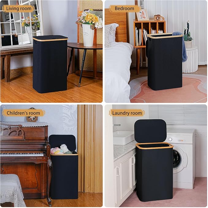 iEGrow 75L Slim Laundry Hamper, Narrow Laundry Basket - Image 7