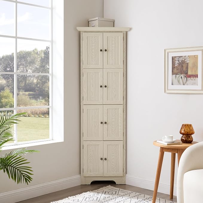 72" H Farmhouse Corner Storage Cabinet - Image 7
