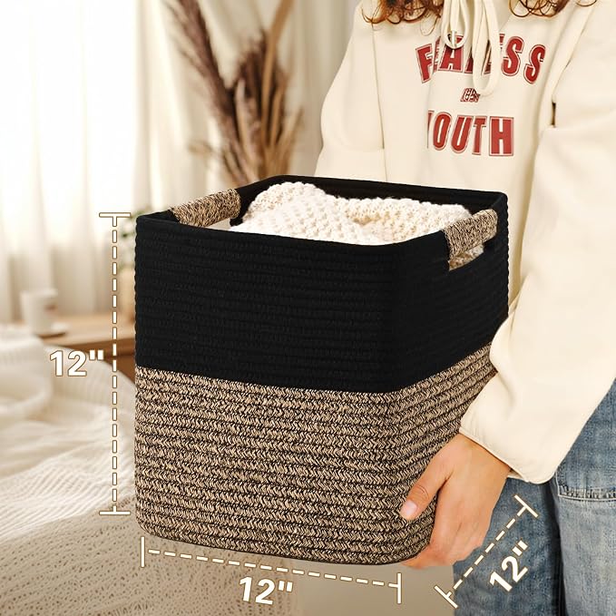 12 Inch Storage Cubes, 3 Pack Cube Storage Bins - Image 3