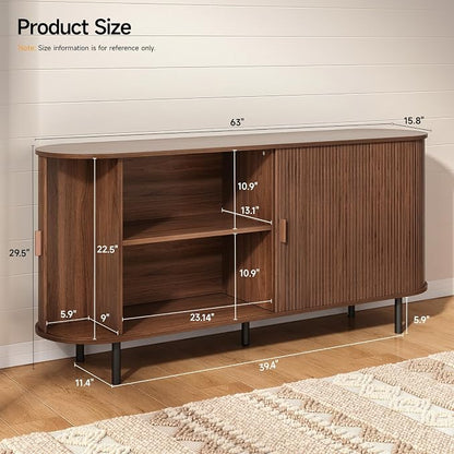 63" Sideboard Buffet Cabinet - Image 2