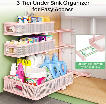 Kitstorack Under Sink Organizer, Slide out Storage Drawer Rack - Image 5